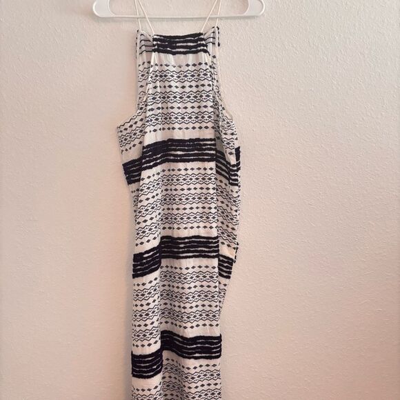 Corey Lynn Calter - White & Blue Dress W/ Diamond Pattern & Texture XL - Picture 6 of 8